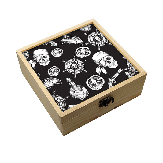 Jewellery Box Makepup Organizer -  Pilot Skull Nutcase