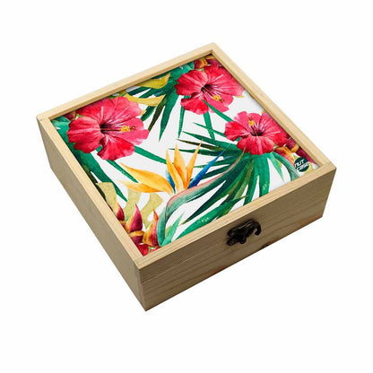 Jewellery Box Makepup Organizer -  Hibiscus Leaves Nutcase
