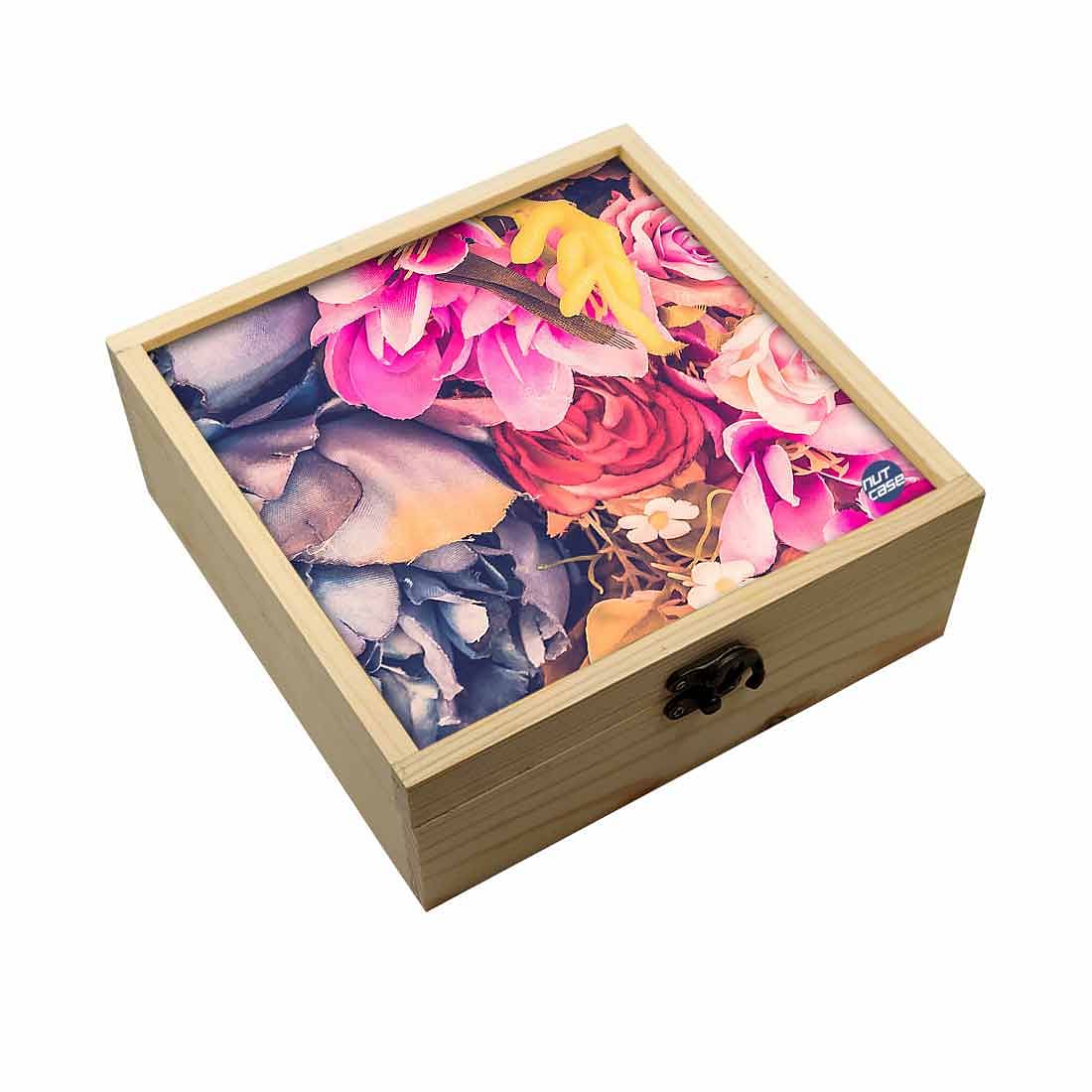 Jewellery Box Makepup Organizer -  Watercolor Flower Nutcase