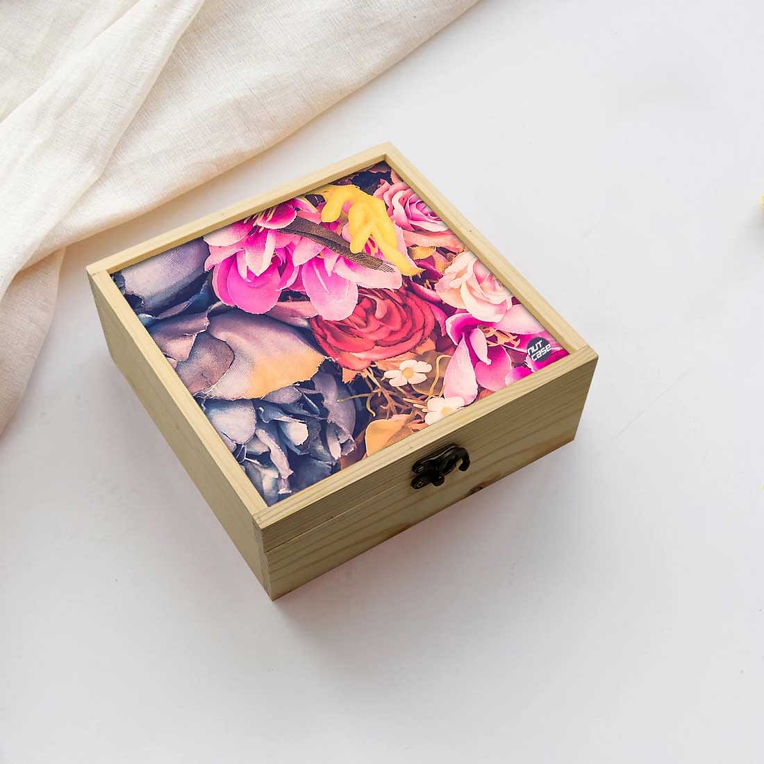 Jewellery Box Makepup Organizer -  Watercolor Flower Nutcase