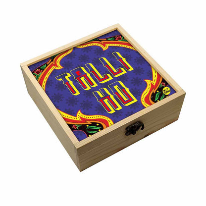 Jewellery Box Makepup Organizer -  Talli Ho Blue Red Nutcase