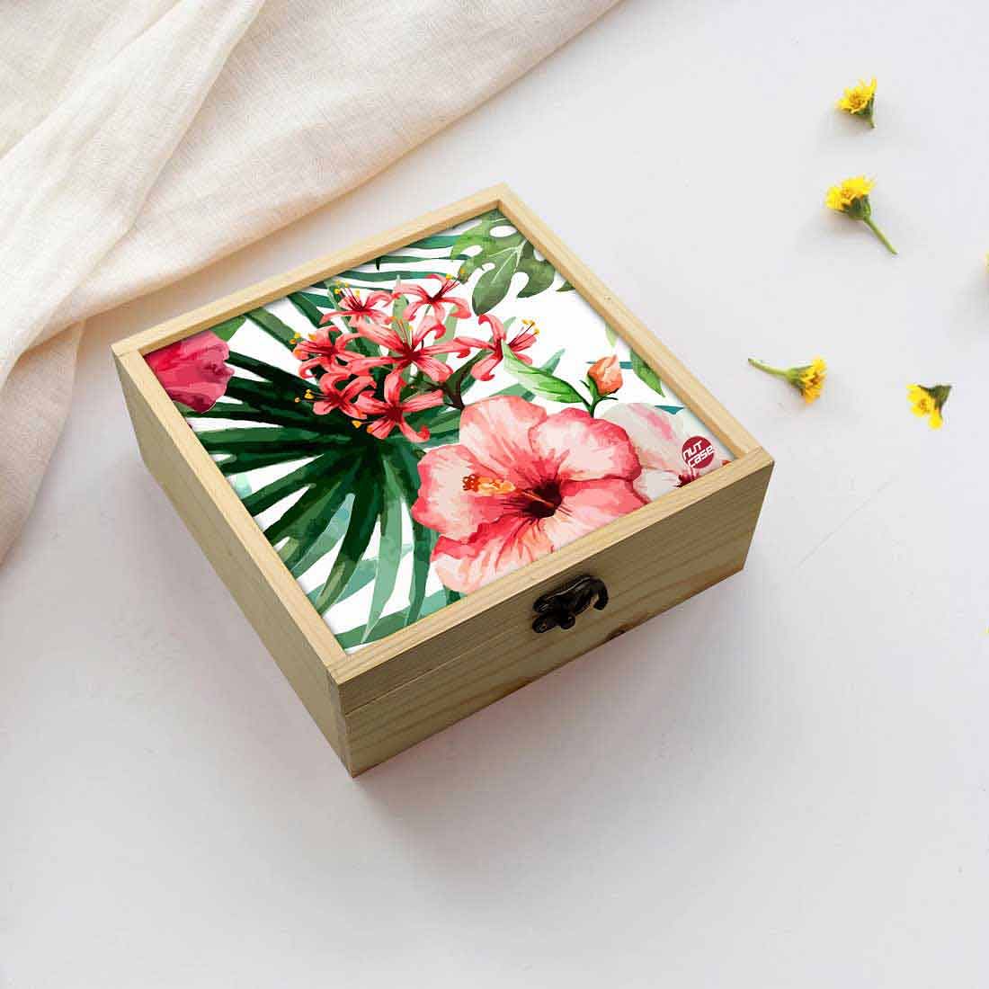 Jewellery Box Makepup Organizer -  Hibiscus Nutcase