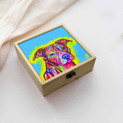 Jewellery Box Makepup Organizer -  Colorful Dog Face Nutcase