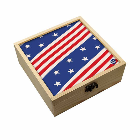 Jewellery Box Makepup Organizer -  Start Flag Design Nutcase