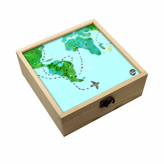 Jewellery Box Makepup Organizer -  Map Nutcase