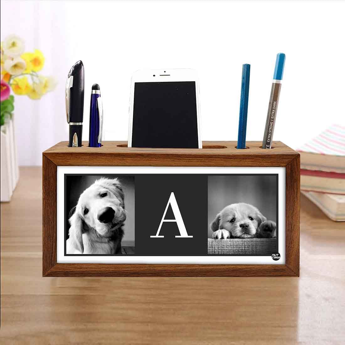 Custom Wood desktop organizer shelf - Dog Nutcase