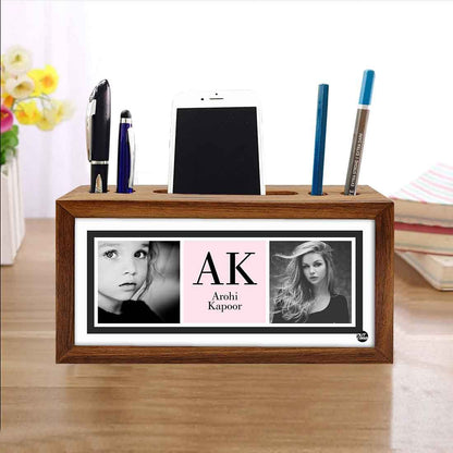 Custom-Made personalised desk organiser - Add Your Text - Girl Nutcase