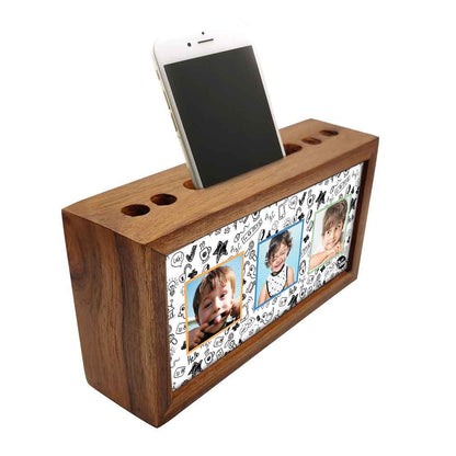 Customized Wooden Stationery Organiser - Add Your Picture Nutcase