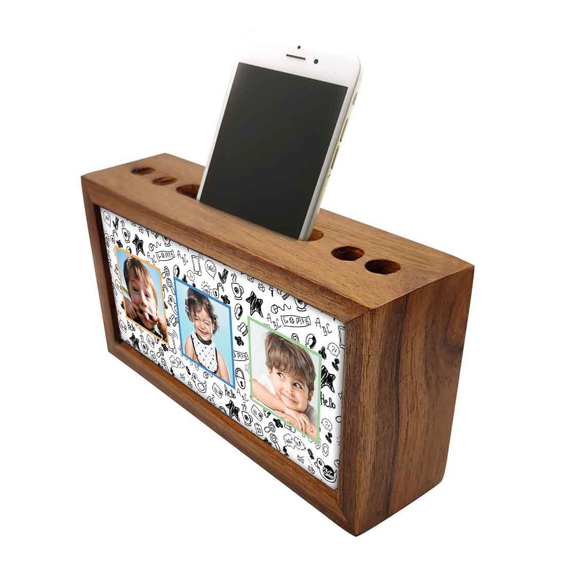 Customized Wooden Stationery Organiser - Add Your Picture Nutcase