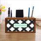 Personalized Small Wooden drawers for desk - Diamond Pattern Nutcase