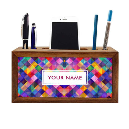 Customized Small Wooden desk organizer - Colorful Checkbox Nutcase