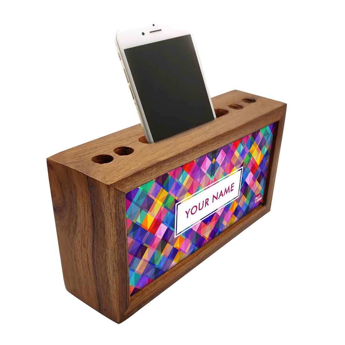 Customized Small Wooden desk organizer - Colorful Checkbox Nutcase
