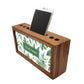 Custom-Made Wood desk top organizer - Tropical Leaves Nutcase
