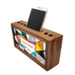 Custom-Made Wood desktop organizer shelf - Stained Glass Nutcase