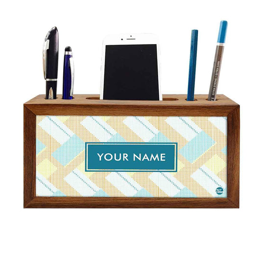 Customized personalized Wood desk organizer - Fabric Nutcase