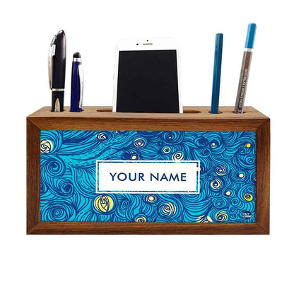 Customized Wooden Pen Stand for Office - Starry Starry Night Nutcase