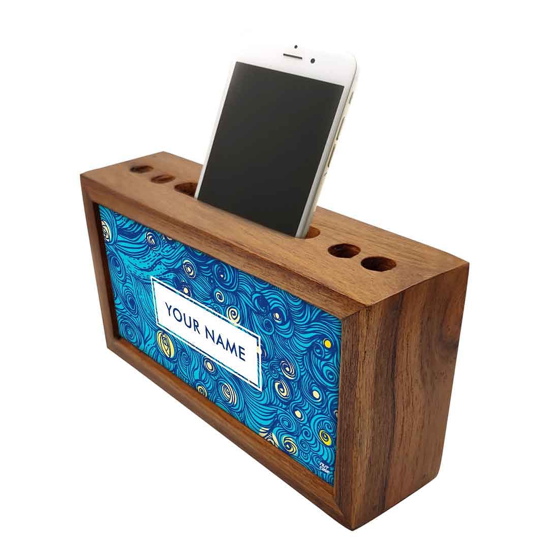 Customized Wooden Pen Stand for Office - Starry Starry Night Nutcase