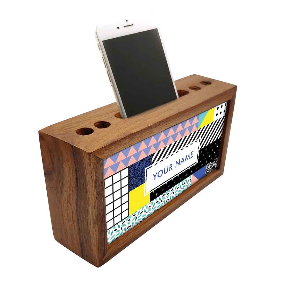 Custom Wooden Desk Organiser - Geometry Nutcase