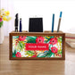 Customized Wood desk accessories - Hibiscus and Leaf Nutcase