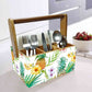 Cutlery Holder With Handle for Dining Table Spoons Tissue Organizer - Pineapple Nutcase