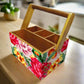 Kitchen Cutlery Holder for Dining Table Organizer Spoons - Red Rose Nutcase