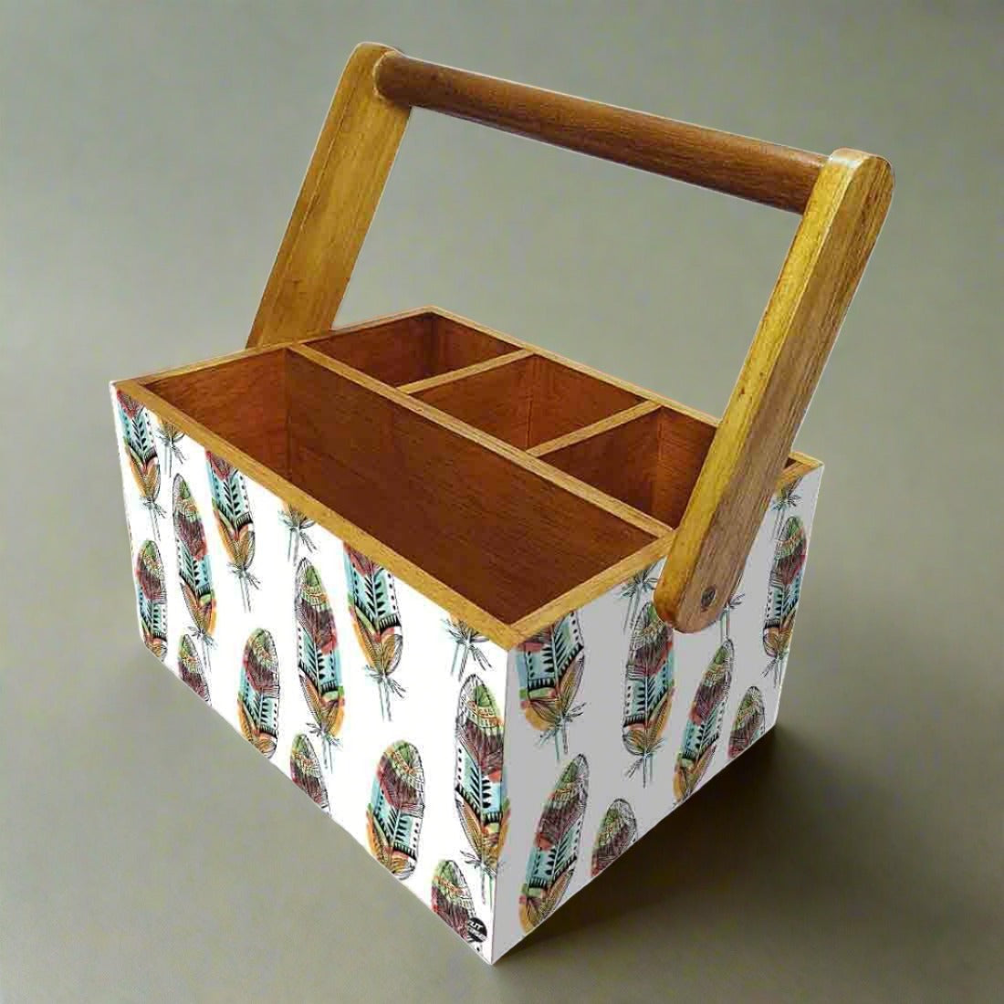 Condiment Rack for kitchen Cutlery Holder With Handle - Feathers Nutcase