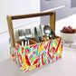 Cutlery Holder Wooden Spoon Stand for Kitchen With Handle - Feathers Nutcase