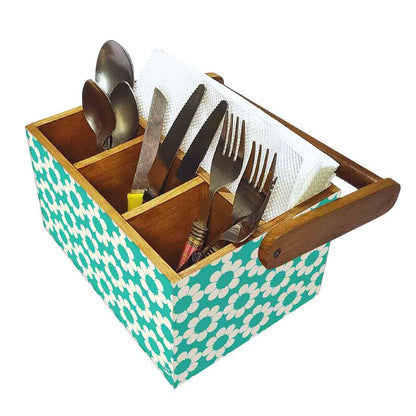 Tissue Paper Holder for Dining Table Spoons Forks Organizer - Flower Nutcase