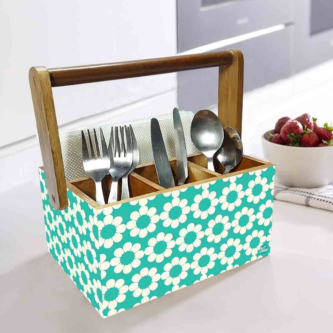 Tissue Paper Holder for Dining Table Spoons Forks Organizer - Flower Nutcase