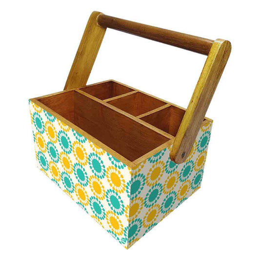 Cutlery Tissue Holder for Table With Handle Kitchen Organizer - Floral Nutcase