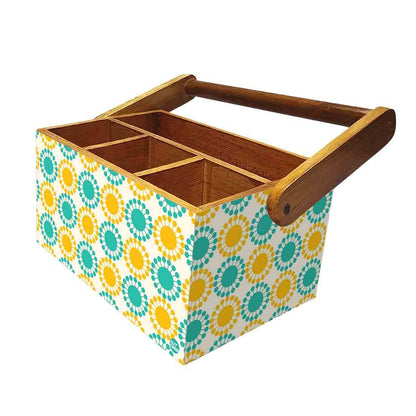 Cutlery Tissue Holder for Table With Handle Kitchen Organizer - Floral Nutcase