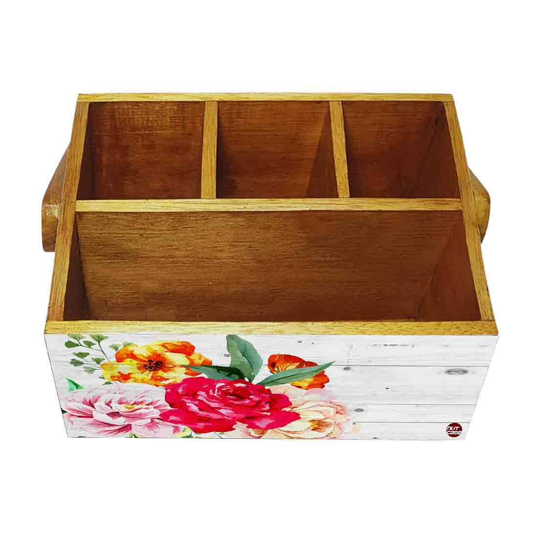 Cutlery Holder Spoon Stand for kitchen With Handle - Roses Nutcase