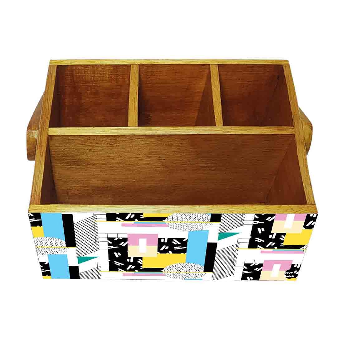 Cutlery Holder for Kitchen Silverware Caddy Organizer Spoons Tissue  - Multi Box Pattern Nutcase