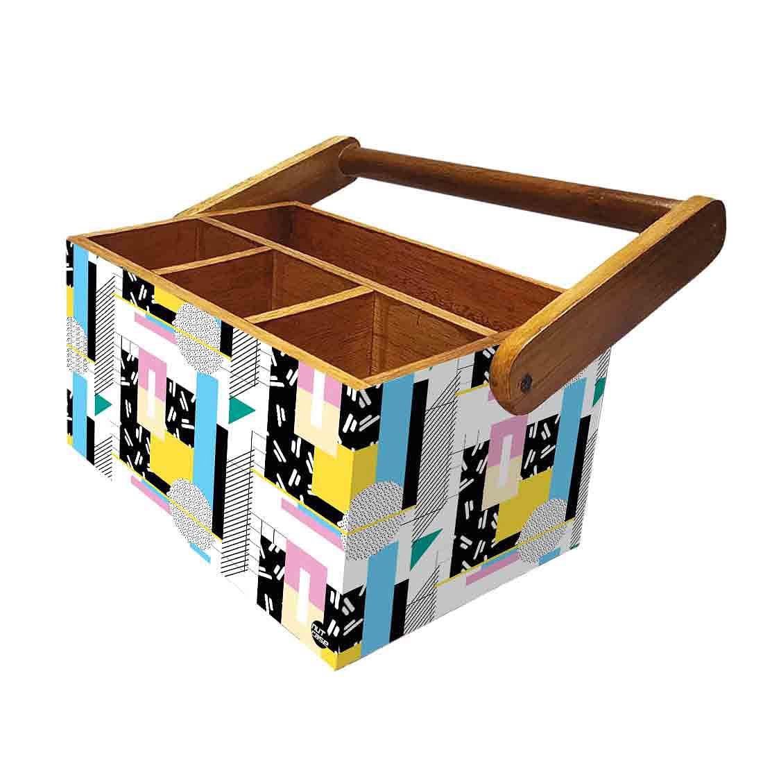 Cutlery Holder for Kitchen Silverware Caddy Organizer Spoons Tissue  - Multi Box Pattern Nutcase