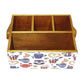 Wooden Cutlery Box for Storage With Handle Spoons Napkin Stand - Tea Cup Nutcase