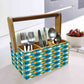 Cutlery Holder Cafe With Handle Forks Spoons Tissue Organizer - Fishes Nutcase