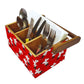 Cafe Cutlery Holder With Handle for Spoons Knives Tissue Organizer - Cool Micky Nutcase