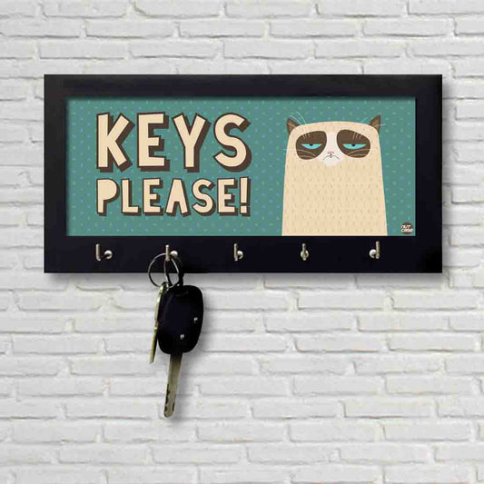 Key Holder On Wall Keys Hanger Organizer With 5 Hooks - Please Nutcase