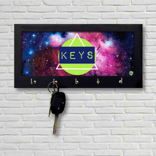 Wood Wall Key Holder for Home Office Keys Organizer - Space Nutcase