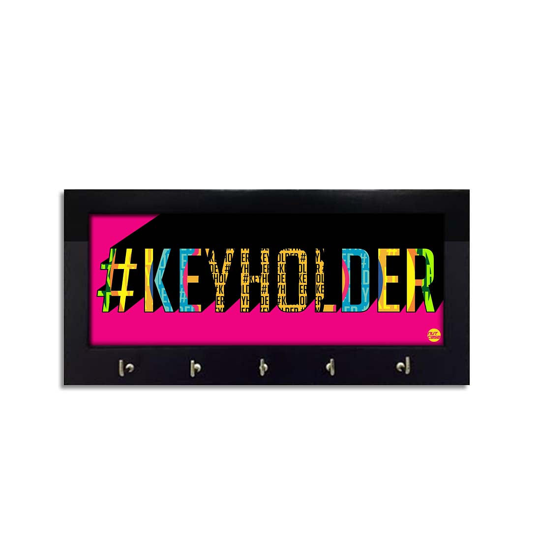Key Holder 5 Hooks Keys Hanger for Wall Decor - Multicolor Nutcase