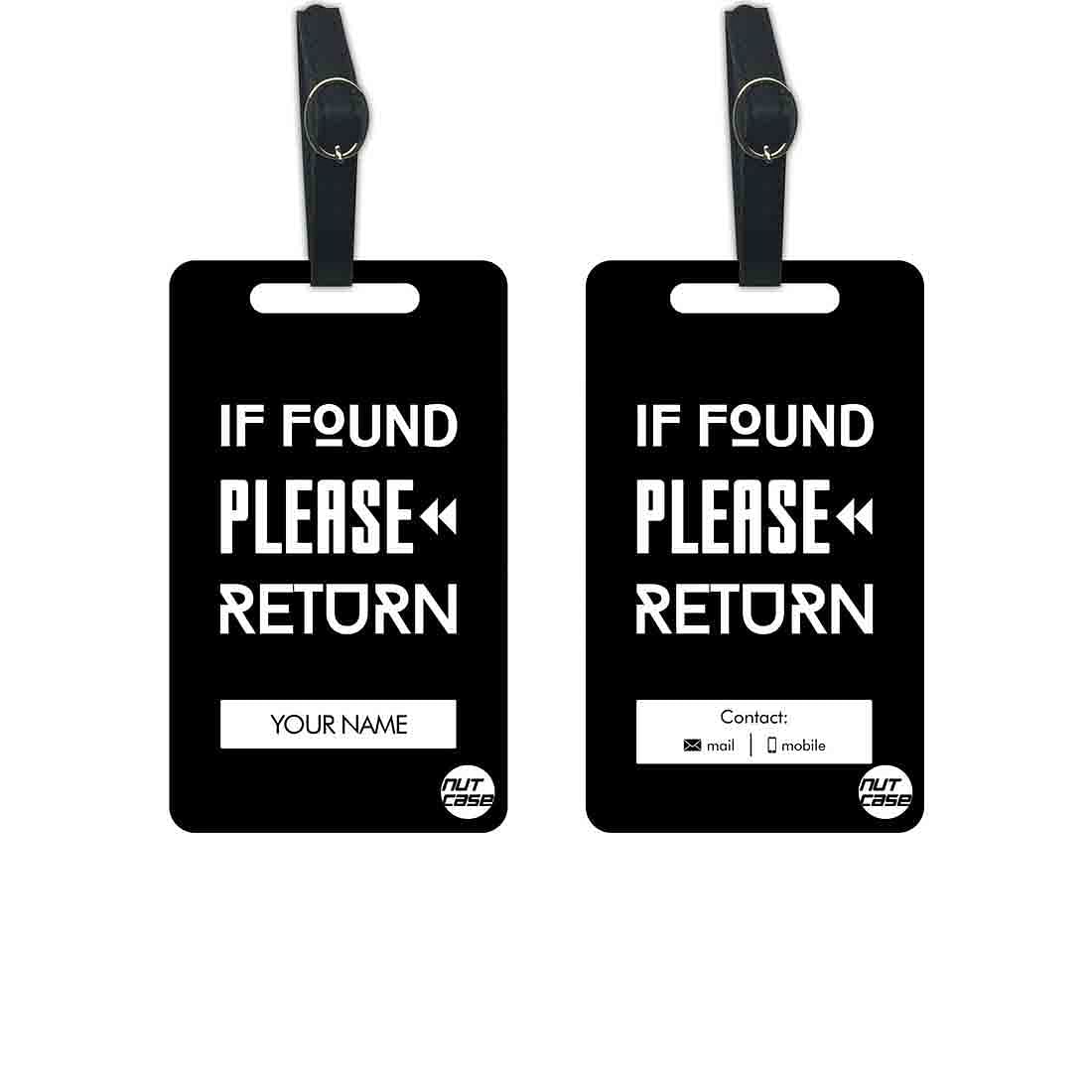 Custom-Made Travel Luggage Tags - Add your Name - Set of 2 Nutcase