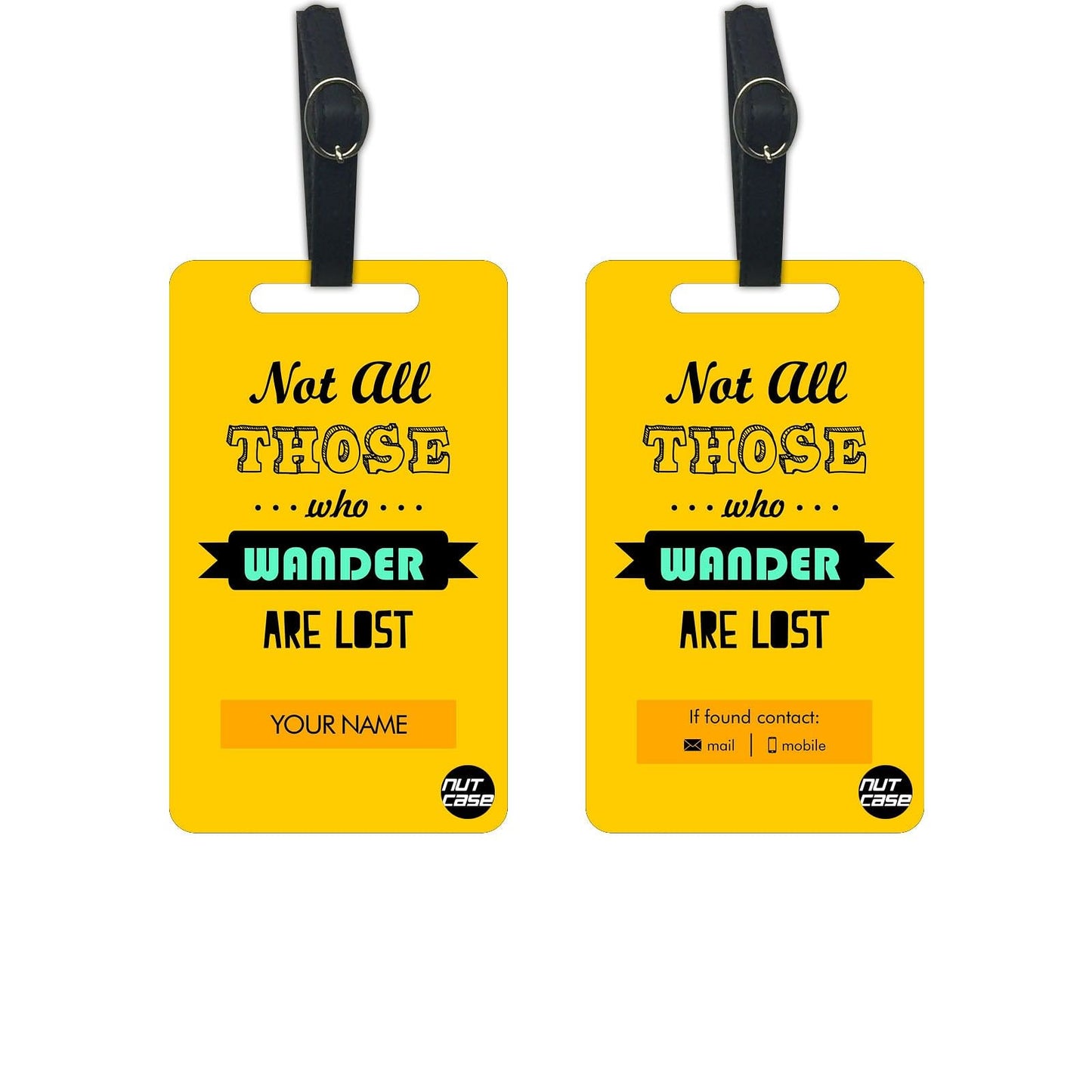 Personalized Suitcase Luggage Tag - Add your Name - Set of 2 Nutcase