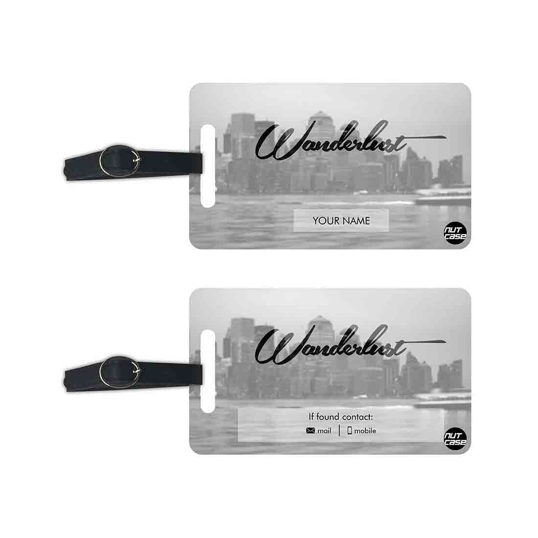 Customized Bag Luggage Tags Gift Set - Add your Name - Set of 2 Nutcase