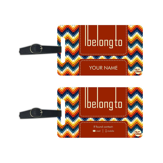 Personalized Printable Luggage Tags - Add your Name - Set of 2 Nutcase