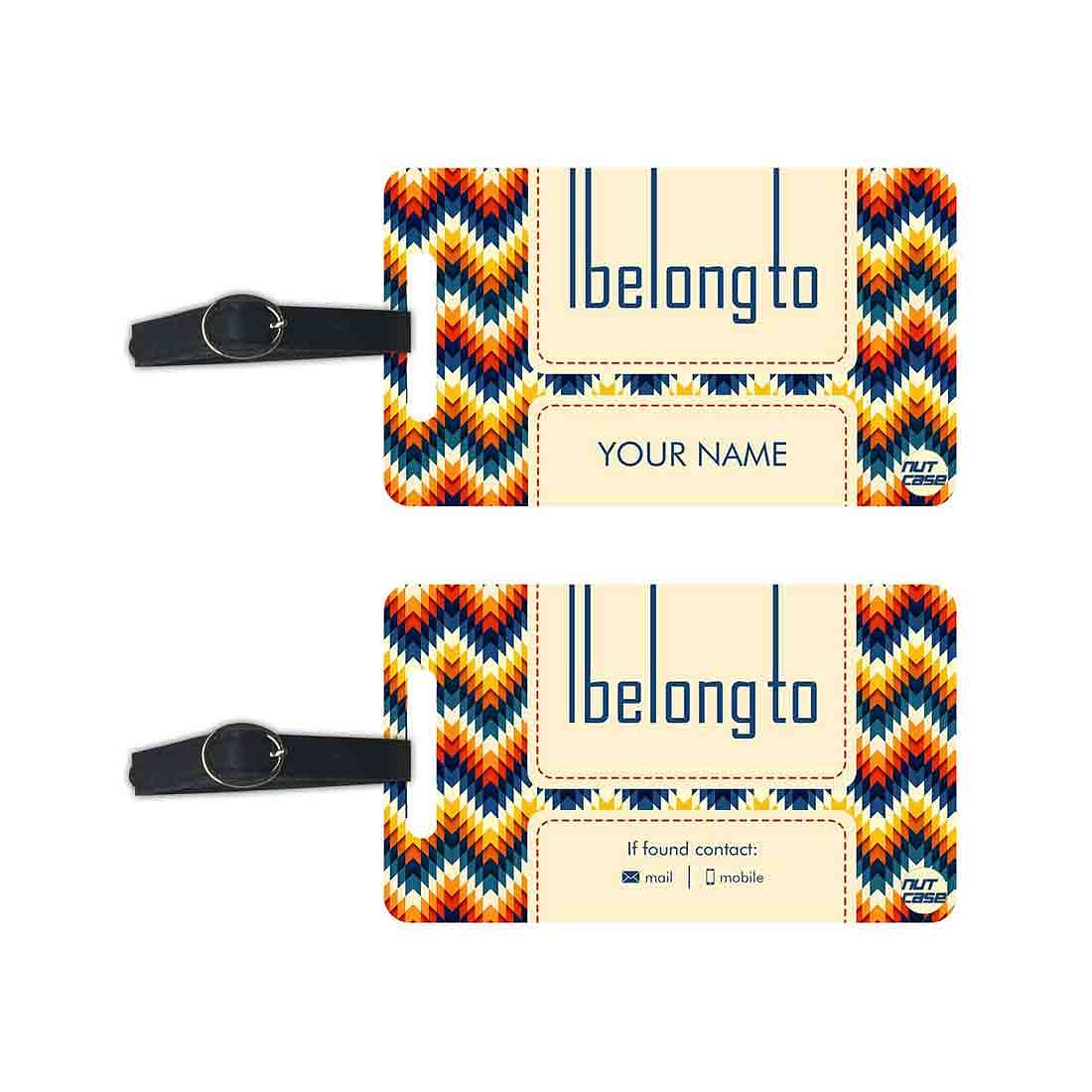 Personalized Printed Suitcase Luggage Tags - Add your Name - Set of 2 Nutcase