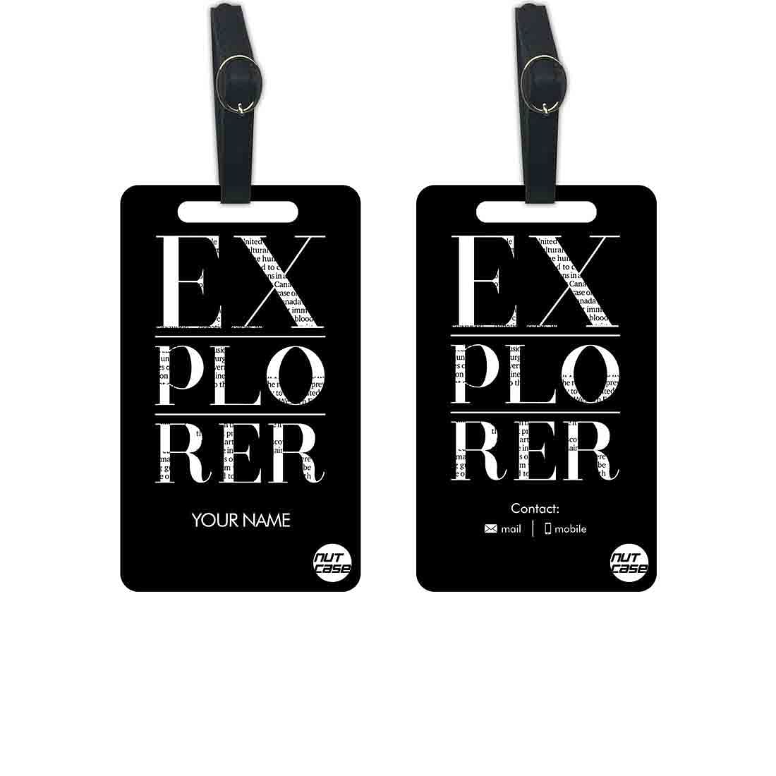 Customized Leather Suitcase Luggage Tags - Add your Name - Set of 2 Nutcase