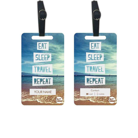 Small Custom Luggage Tag - Add your Name - Set of 2 Nutcase