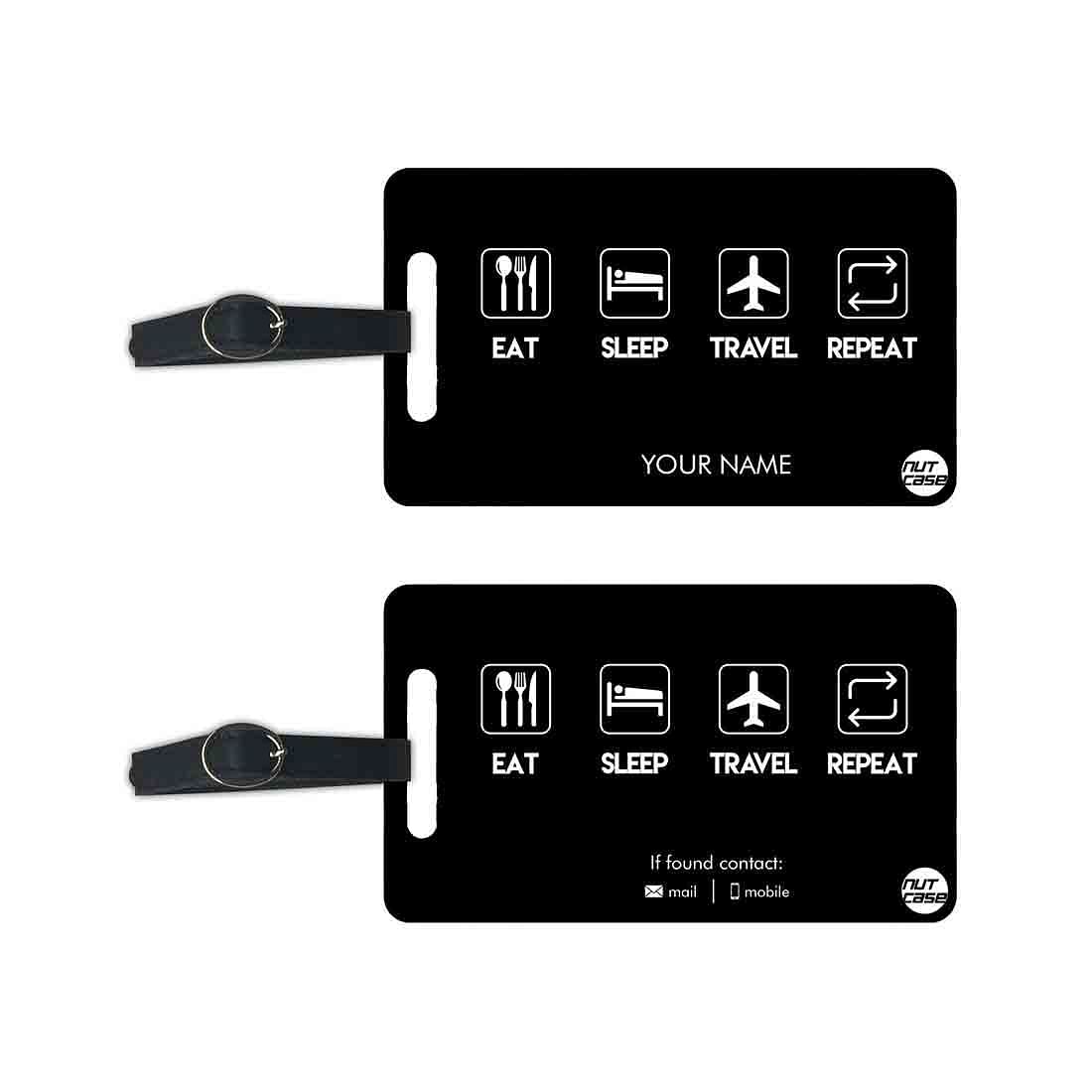 Customized Printed Luggage Tags - Add your Name - Set of 2 Nutcase