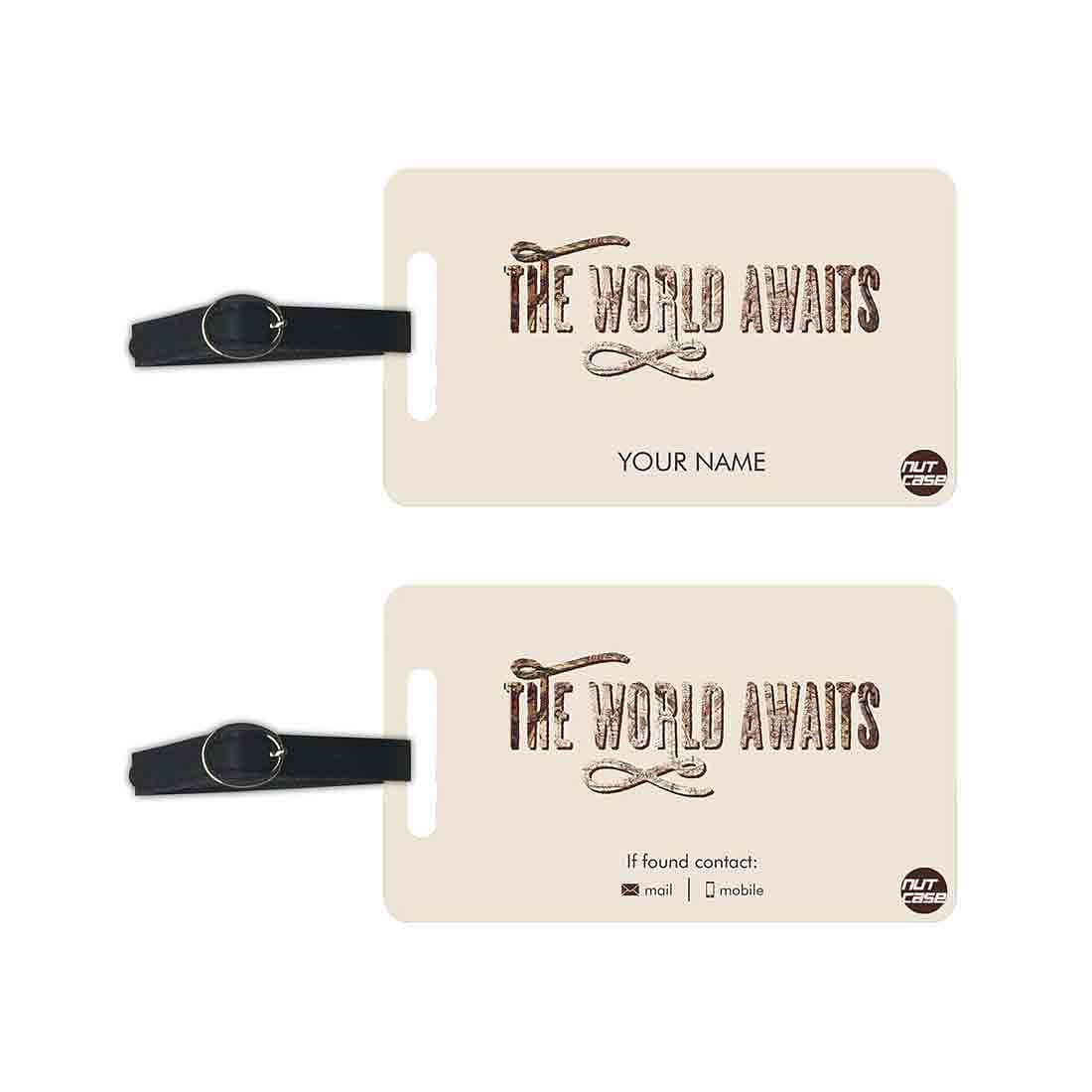 Nice Custom-Made Tags for Bags - Add your Name - Set of 2 Nutcase