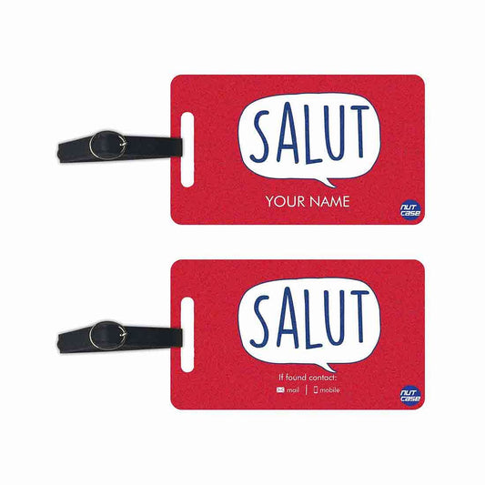 Fancy Custom Tags for Bags - Add your Name - Set of 2 Nutcase